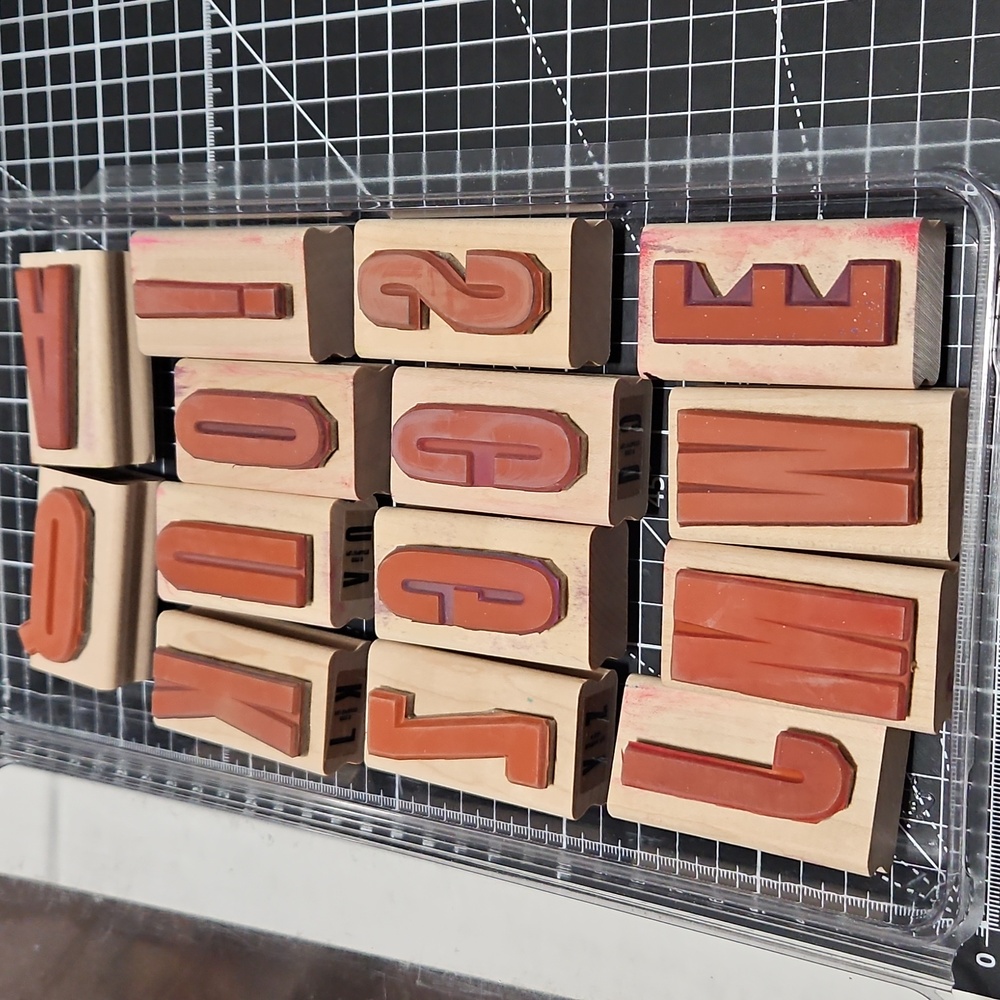Headline Alphabet Rubber stamp set